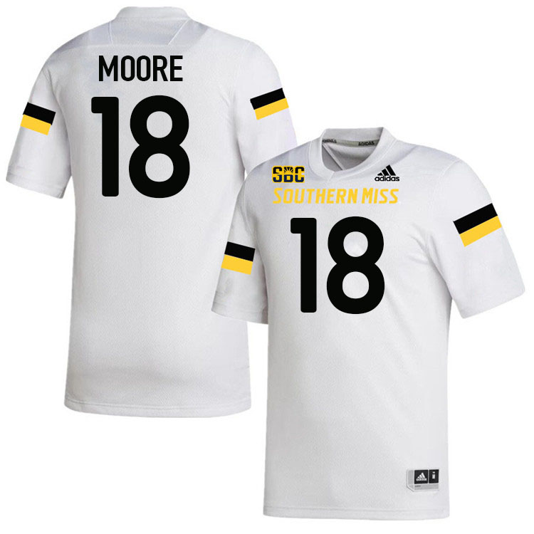 Southern Miss Golden Eagles #18 Tarvarius Moore Jersey Football Uniforms-White